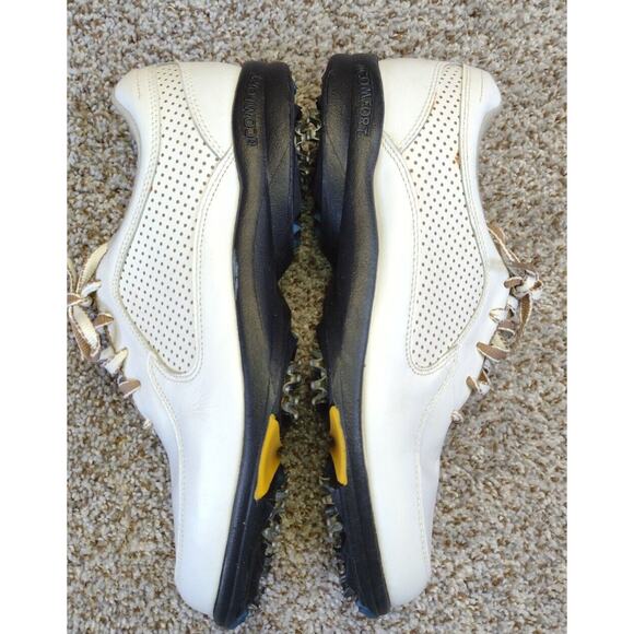 FootJoy eComfort Golf Spikes Women's 10M White Vented Leather - Picture 7 of 11